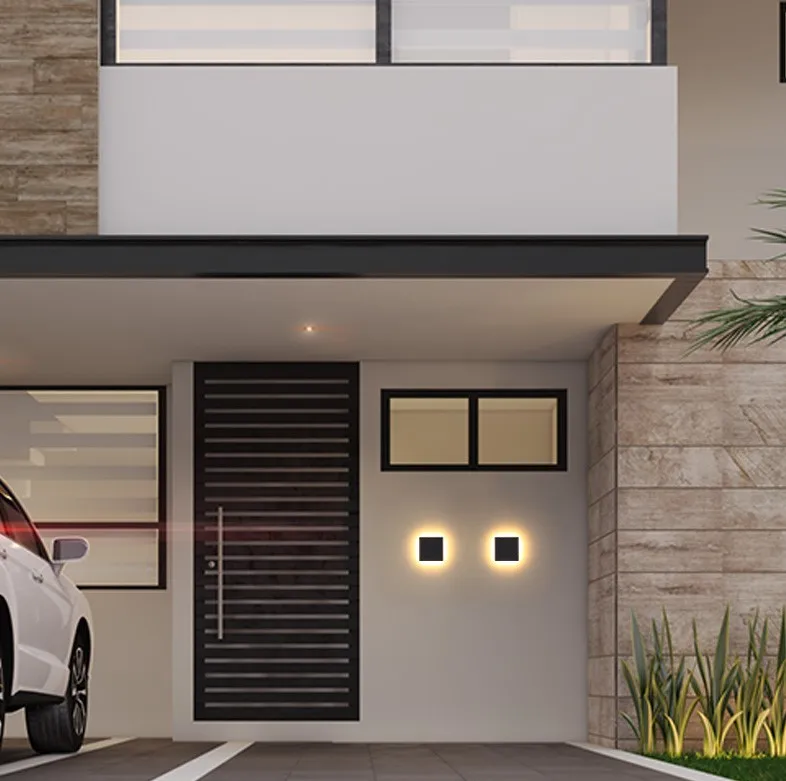 Luzes do Corredor Lâmpada de Parede Jardim ao ar Conduziu a Lâmpada Varanda Moderno Design Quadrado Montado Alumínio Pátio Livre Arandela Preto Led 12 garden wall lamp