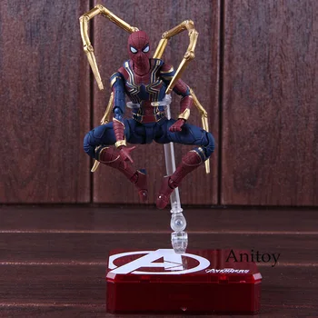 

SHF Figures Marvel Avengers Infinity War Spiderman Iron Spider & Tamashii Stage PVC Action Figure Collectible Model Toy