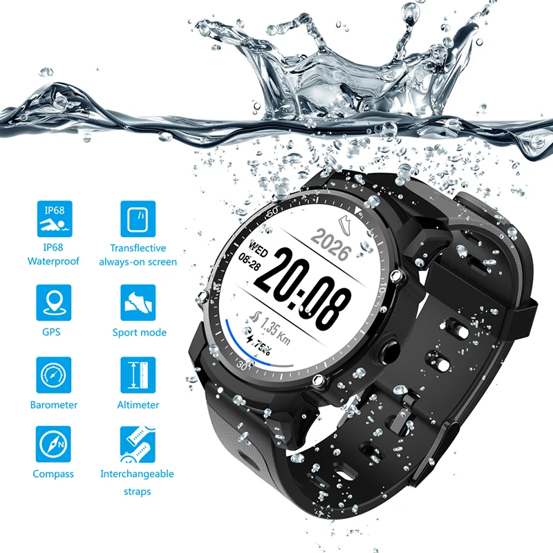 

Hot Selling Fashion FS08 Smart Watch Men Women GPS Sports Fitnes Tracker Bluetooth Stopwatch Heart Rate Monitor Wristwatch Clock