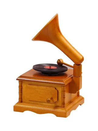 

Retro phonograph music box music box wooden sky city original wooden birthday gift for boyfriend or girlfriend