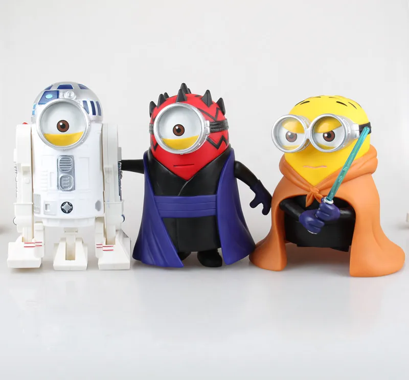 

Anime Despicable Me Cos Star Wars Obi-Wan Kenobi Darth Maul R2-D2 PVC Action Figure Collectible Model Toy 19-21cm KT1802