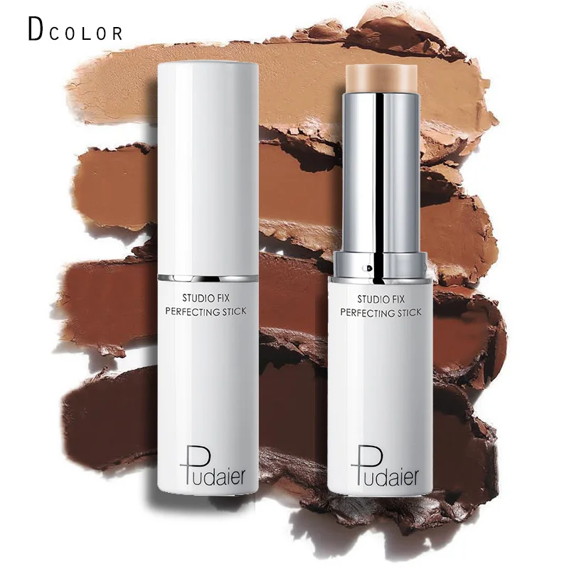 Goedkoop Pudaier 1 st foundation Stick Volledige Dekking Contour Gezicht Concealer Base Primer olie controle Verbergen Smet Bronzer Concealer
