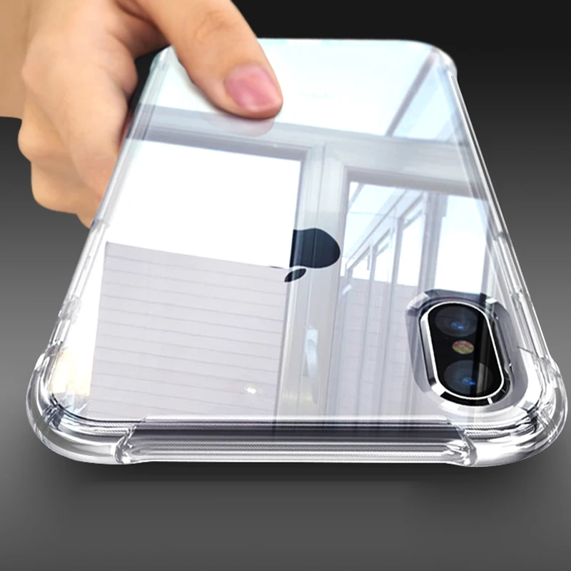 FLOVEME Transparent Phone Case For iPhone 7 XR X XS Max Ultra Thin Cases 5 5S SE 8 6 6S Plus Soft TPU Back Cover |