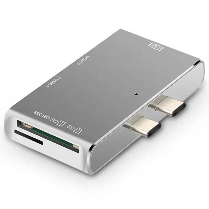 5 в 1 Daul usb type C к HDMI 4K 30@ hz USB 3,0 SD TF кардридер концентратор type C PD зарядный адаптер для Macbook 13 15 дюймов