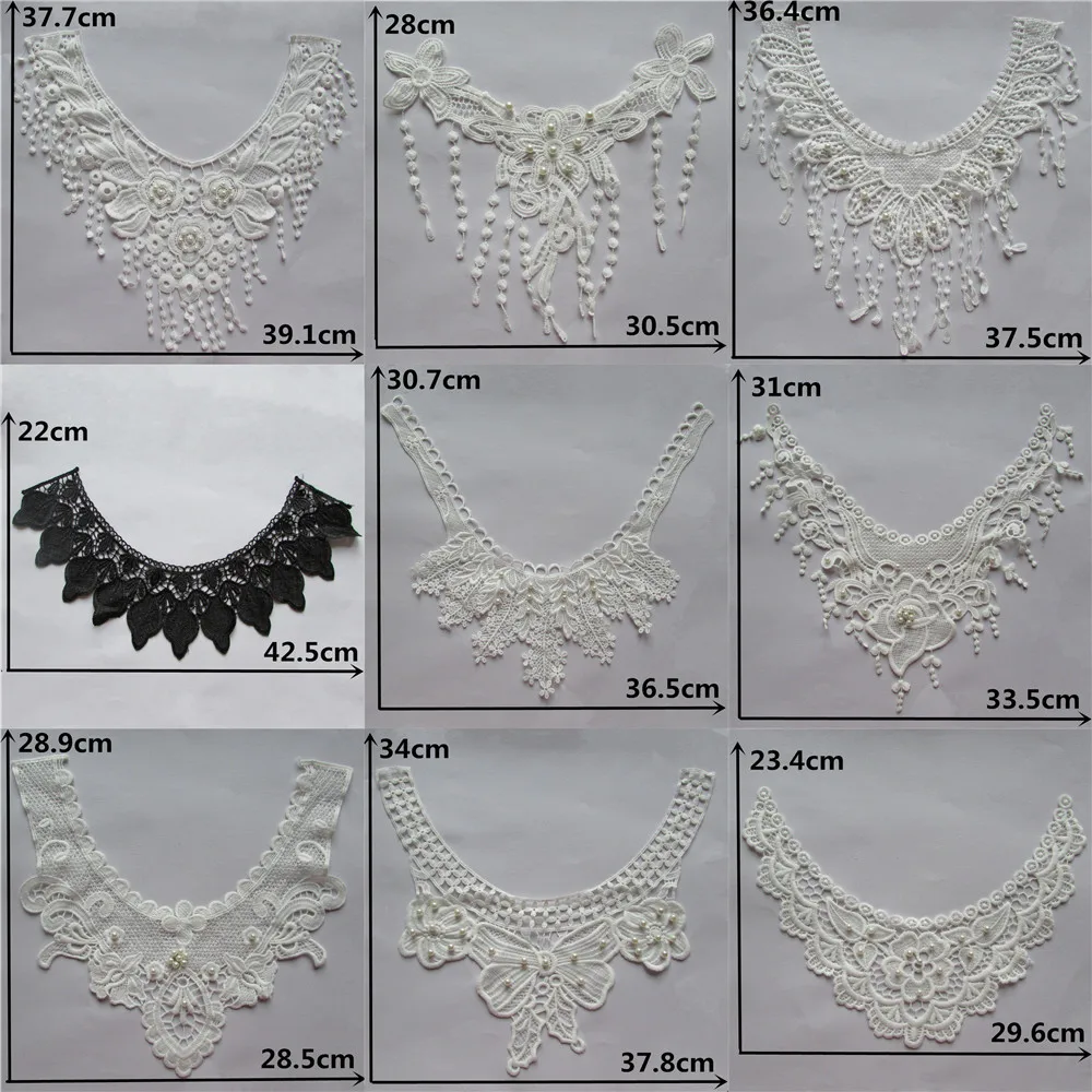 

hot sell multiple style select Lace Beautiful Flower Applique Lace Collar DIY clothing accessory Craft 1pcs sell YL124-YL139