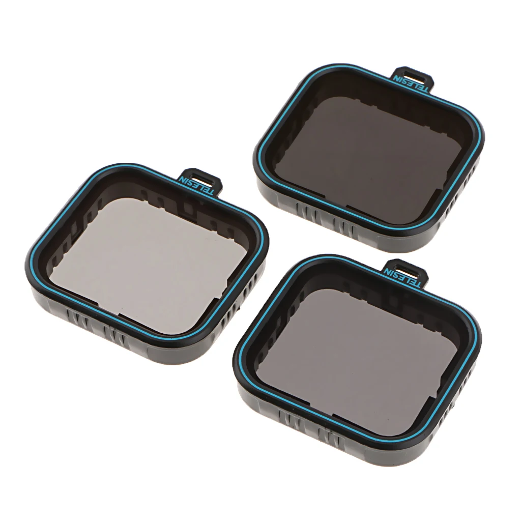 ND Filter Set for GoPro Hero 7 6 5 Camera Lens Repair Part Dustproof Protection ND4 ND8 ND16 3 In 1