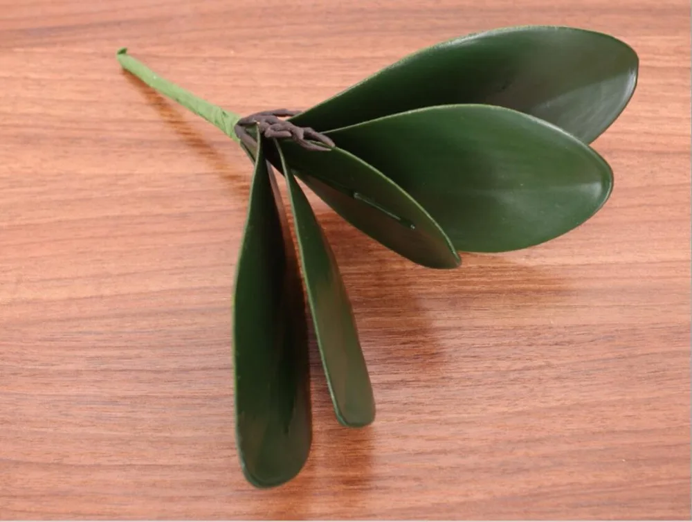 

The simulation butterfly orchid leaves PU adhesive orchid miniascape of household decorations