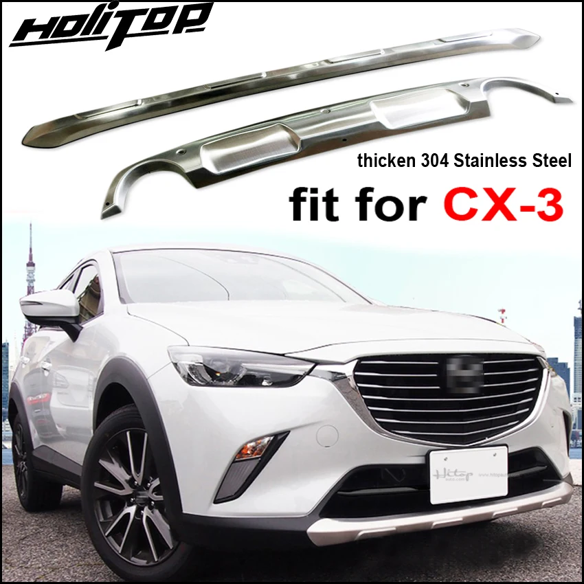 

Stainless steel Front&Rear Bumper Guard Skid Protector bull bar For Mazda CX-3 2016-2018.ISO9001factory free shipping to Asia