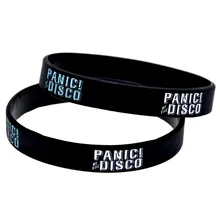 1PC 1/2 pulgadas ancho Panic at the Disco pulsera de silicona para concierto de música