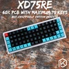 xd75re xd75am xd75 Custom Mechanical Keyboard 75 keys Underglow RGB PCB GH60 60% programmed gh60 kle planck hot-swappable switch ► Photo 1/6