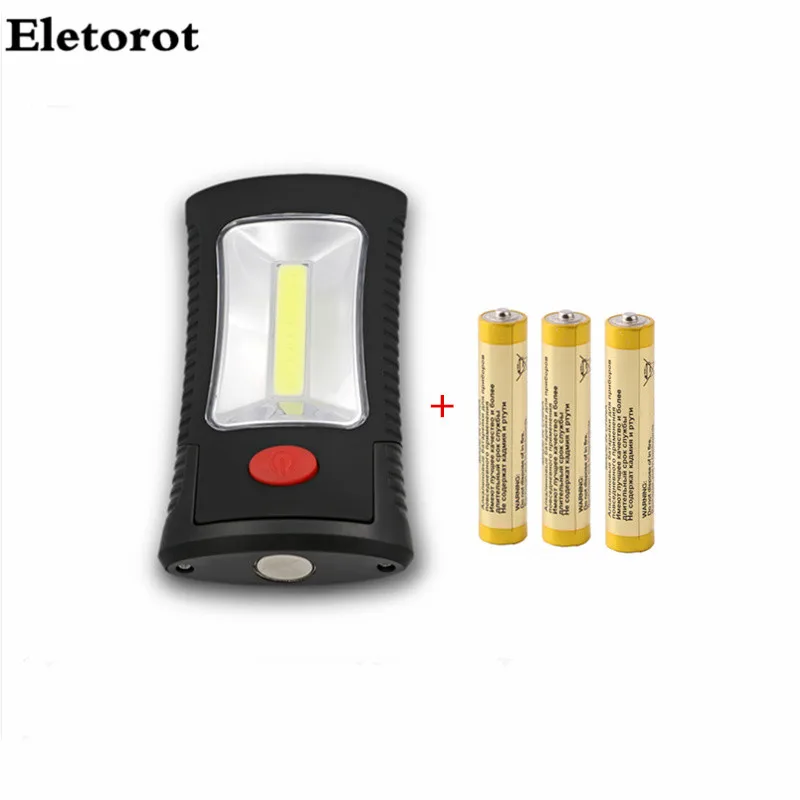 

2-Modes COB LED Flashlight Magnetic Working Folding Hook Light Lamp Torch Linternas Lanterna Camping Tent Lamp use 3*AAA