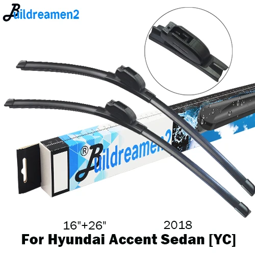 Buildreamen2 автомобильные аксессуары Щетка стеклоочистителя резиновая стеклоочиститель для hyundai Accent хэтчбек седан купе 1994 - Цвет: For Hyundai Accent