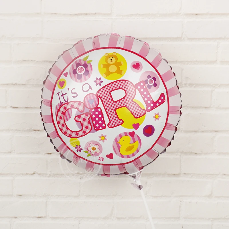 18 дюймов Baby Shower для девочек и мальчиков Фольга воздушные шары для новорожденных, нежно-розовый, синий День рождения украшения надувной шар 10 шт. шары шаровые подарки