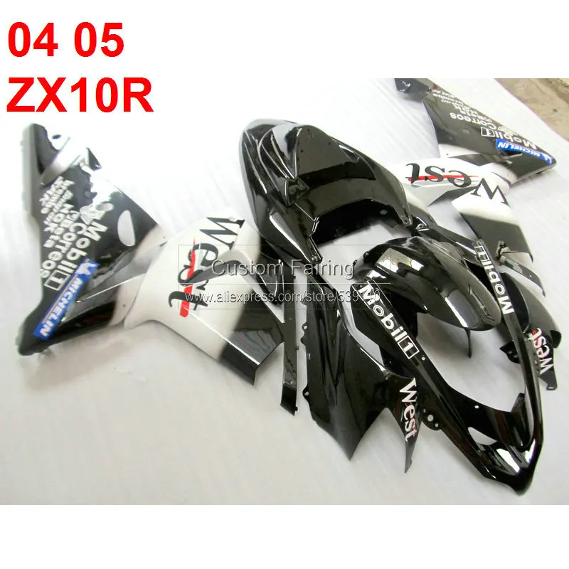 Для Kawasaki Ninja ZX10R 2005 2004 АБС-пластик Западная наклейка 05 04 набор для придания обтекаемой формы SF107