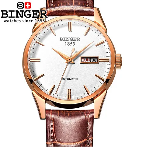 Item 4 Switzerland мужские часы люксовый бренд наручные часы Binger 18 K золото автоматический самоветер Полный нержавеющей стали водонепроницаемый B1128-13 - Цвет: Item 4