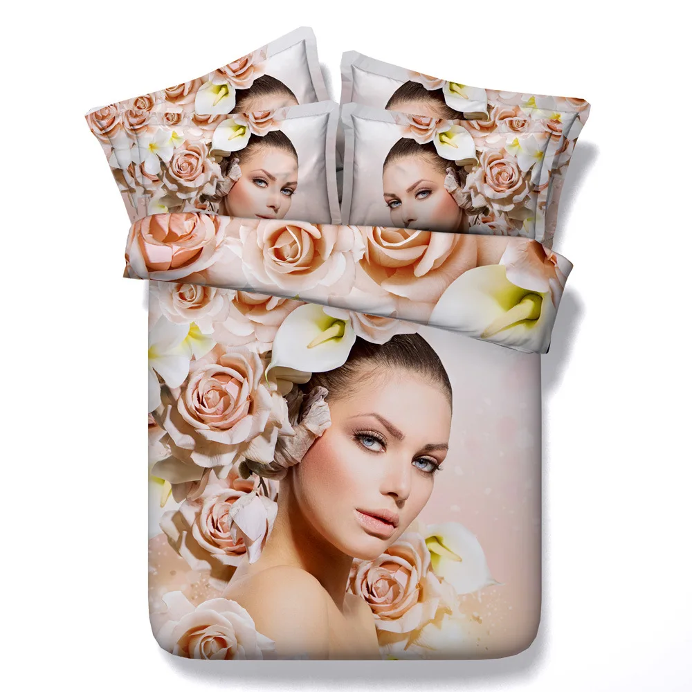 Комплект постельного белья из 4 предметов индейский 3d комплект модала и хлопка с