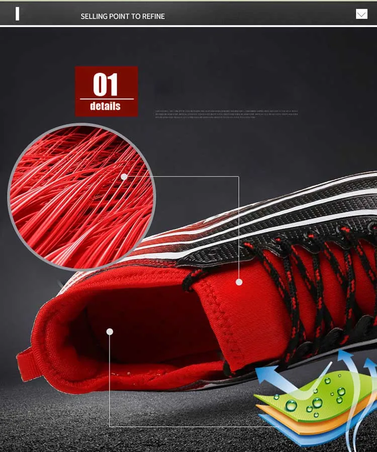 HYFMWZS Chuteira Futebol 2018 Новый Superfly противоскользящие Для мужчин высокие ботильоны TF Футбол красовки дышащая длинные шипы футбольные бутсы