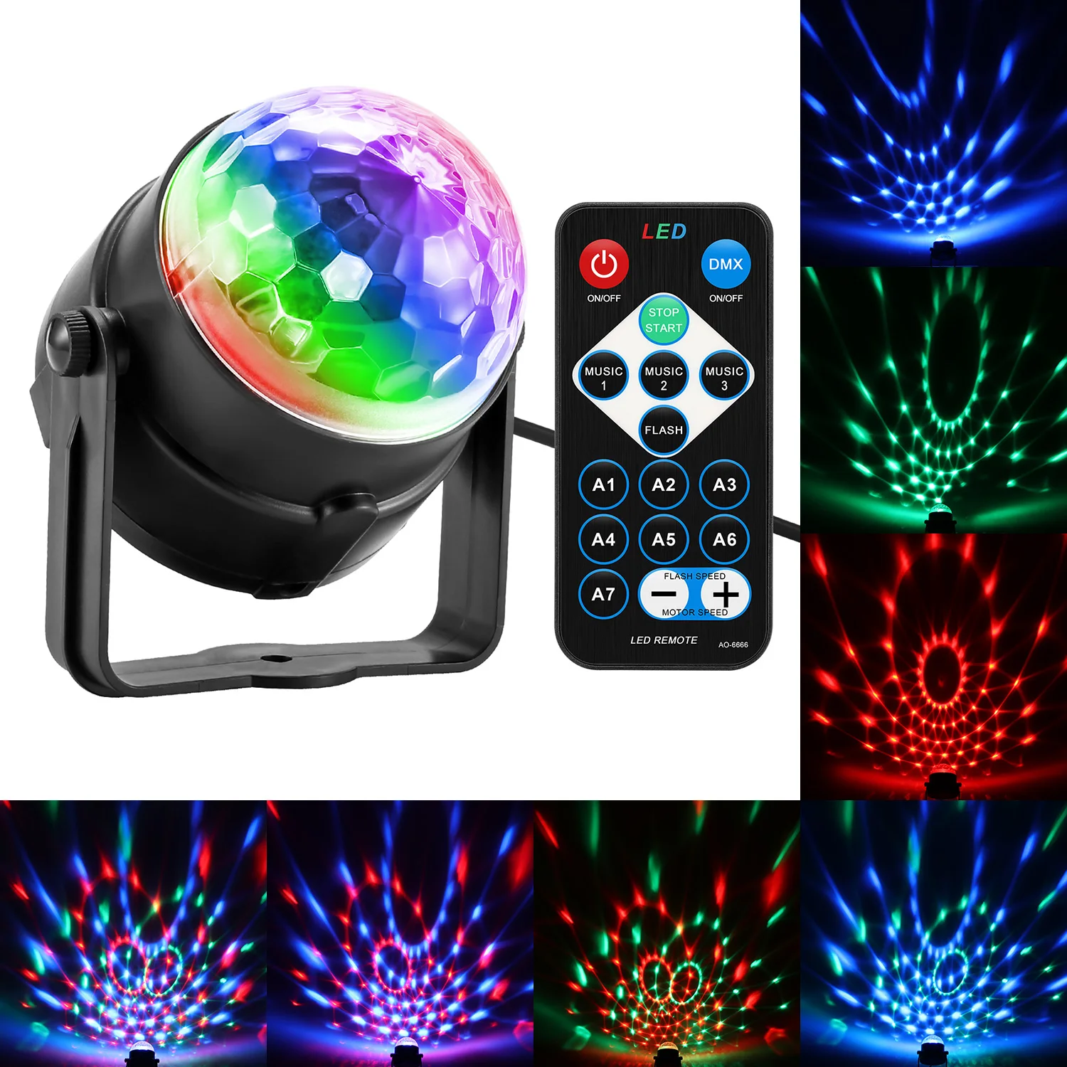 

3W RGB LED Projector DJ Light Disco Ball LED Par Crystal Magic Ball Bar Party Xmas Effect Stage Lights