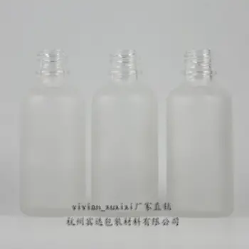 

50ml clear frosted Glass Essential Oil Bottle Without any cap,could match with sprayer/pump/dropper cap,glass container,18mm