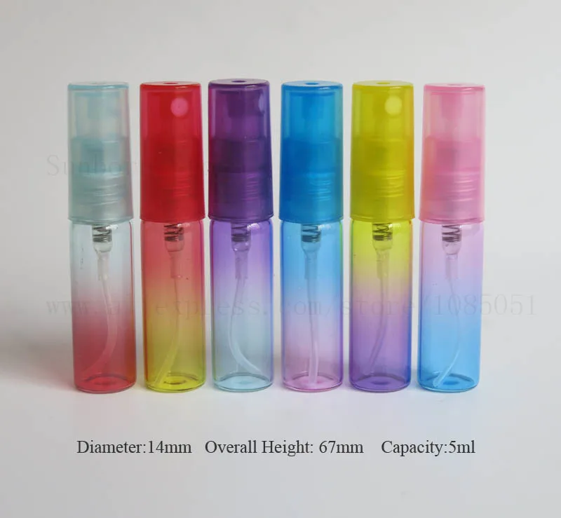 

Promotion 5ml Glass Perfume Bottle Vial small Perfume Bottle Portable Travel Cosmetic Container 5pcs