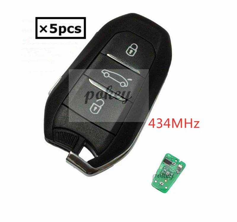 

5/pcs For Citroen original 3-key 434Mhz remote control key chain (2011-2016) VA2 blade
