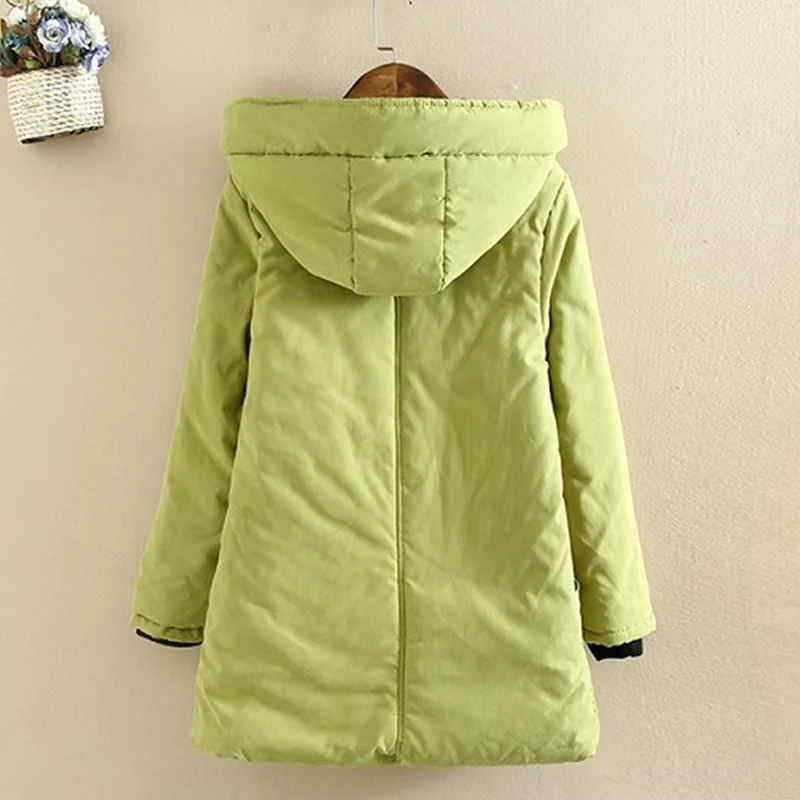 Women Winter Autumn Jacket Loose Plus Size 4XL Winter Coats Cotton Padded Wool Jackets 2018 New Winter Women Coat AS029 (8)