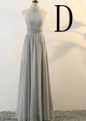 9 видов стилей офисная шифоновая блуза серый платье подружки невесты Большие размеры Bridemaids Dress женские платья новая мода под 100 Новая линия W4138 - Цвет: D