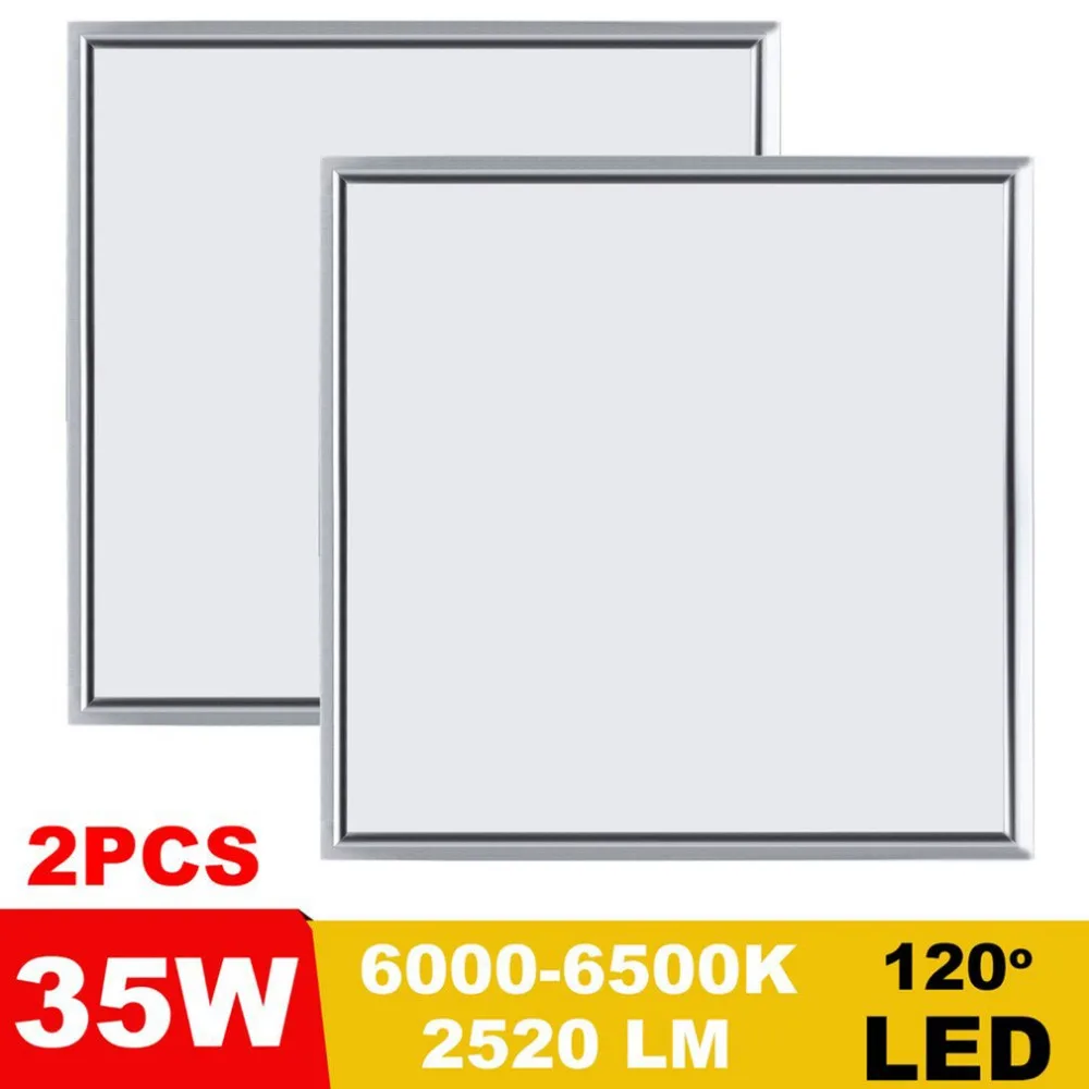 

Super Bright 2Pcs/set 60*60cm 36W Aluminum LED Panel Lamp Ceiling Light Indoor Pendant Wall Lamp Downlight Silver Side