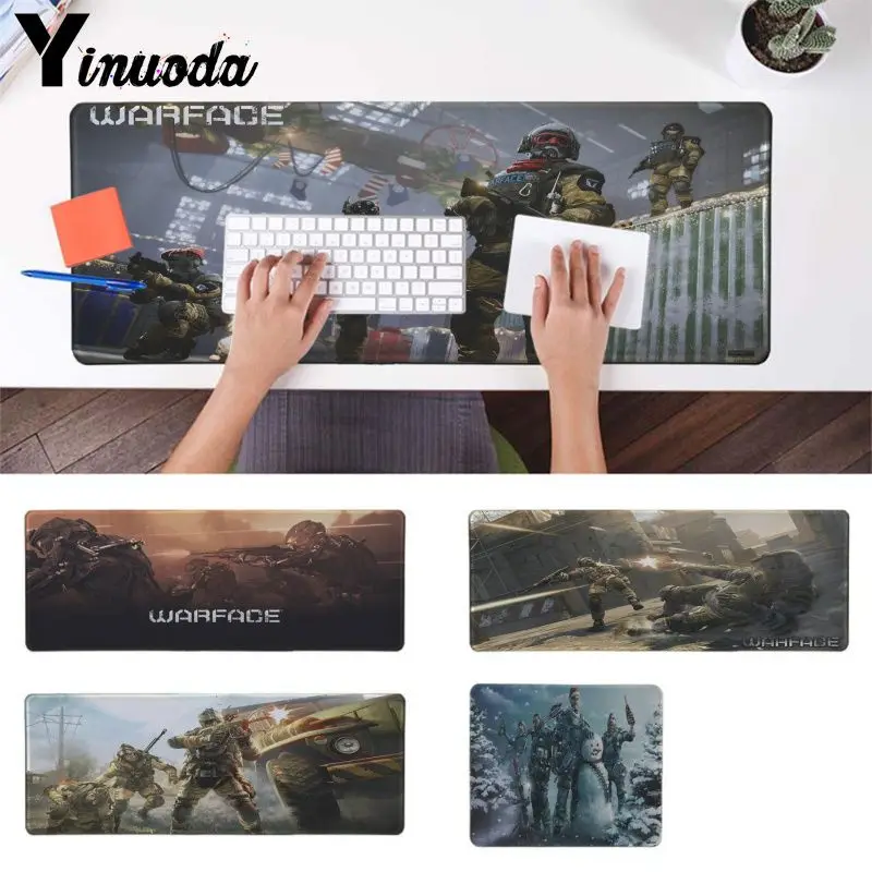 Yinuoda мальчик подарок Pad warface коврик для клавиатуры Резиновые Gaming Мышь pad стол коврик хорошего качества замок края большой игровой Мышь Pad