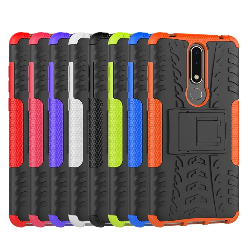 Чехол Nokia3.1 Plus для Nokia 3 1 задняя крышка из силикона и ТПУ ПК подставка прочный чехол