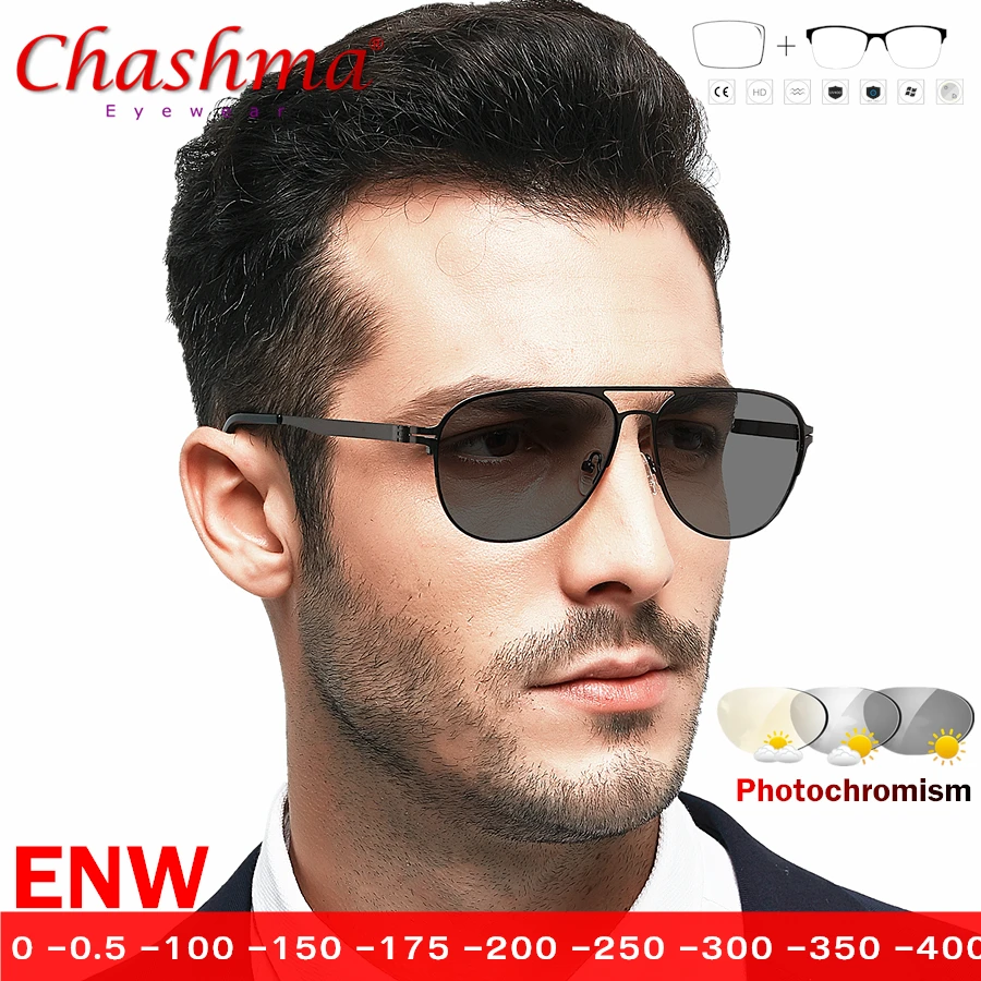 

Myopia Sunglasses Photochromic Finished Myopia Eyeglasses Frame Men Women Sun glasses Myopia Eyewear -0.5 -0.75 -1.0 -1.5 -1.75