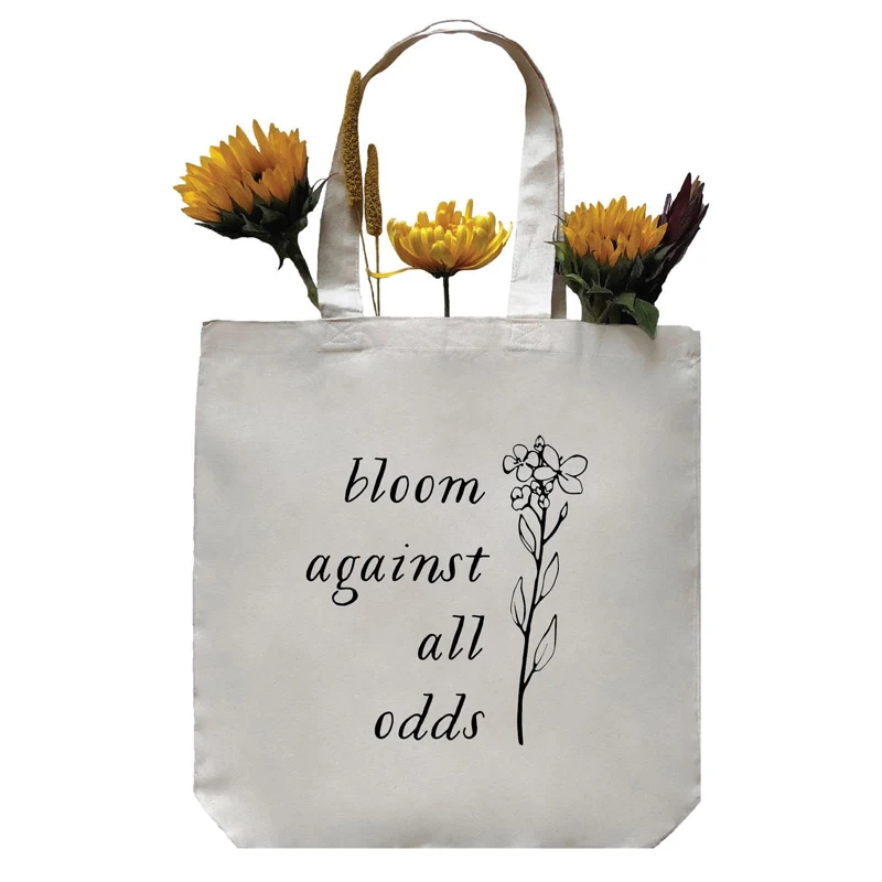 Сумки-тоут в винтажном стиле с цветочным принтом, графическая сумка на плечо для покупок, повседневные женские вдохновляющие сумки из парусины