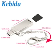 Kebidu портативный алюминиевый с брелком кард-ридер type C Micro USB супер скорость SD/TF карта ридер карт памяти