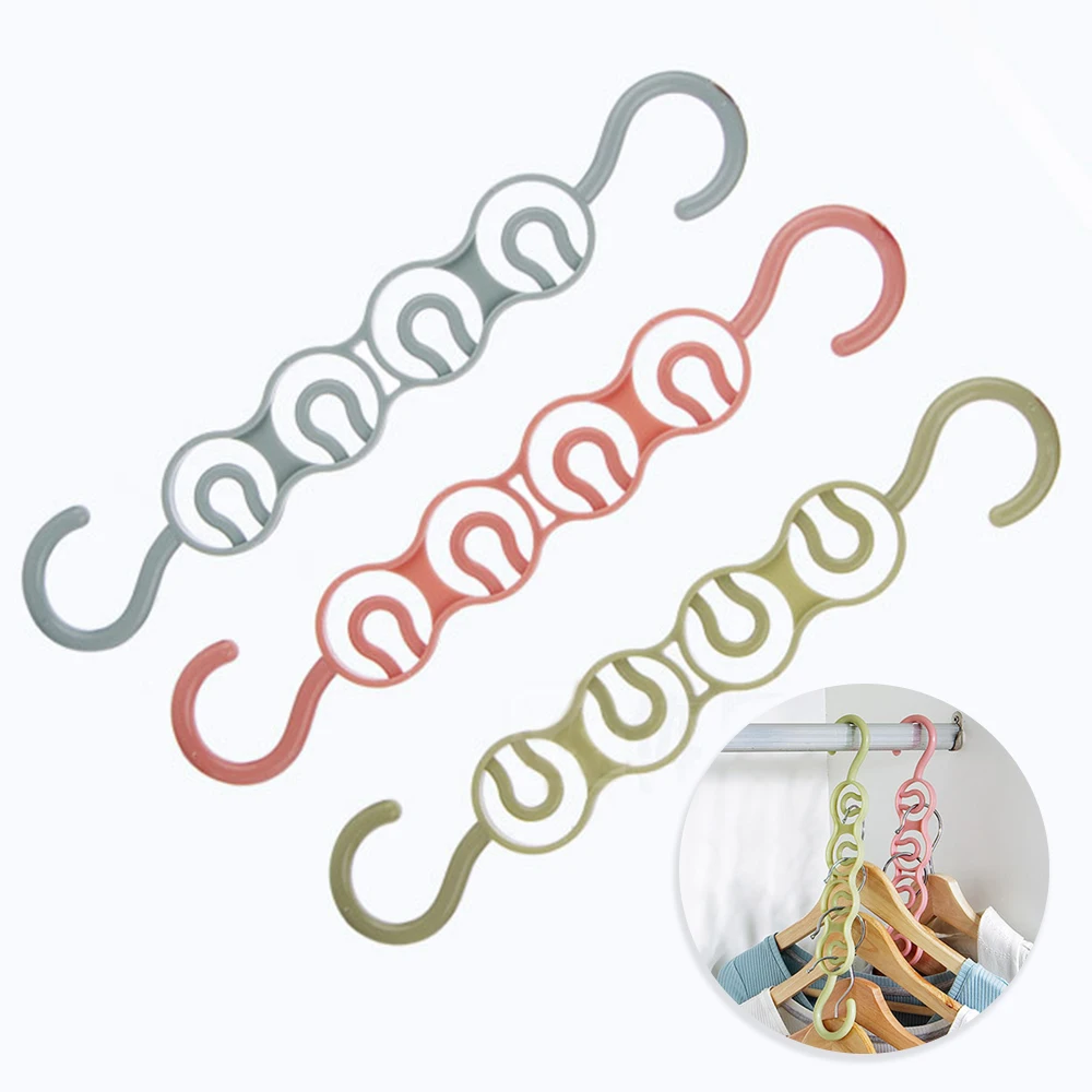 

Household anti-skid multilayer hanger hook vertical type wardrobe plastic hangers