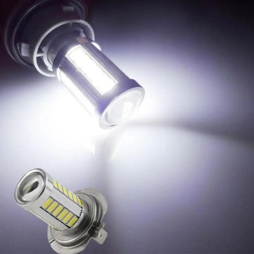 

Auto led light h7 led bulb 4pcs 5630 SMD 33-LED 12V White Auto Car Fog Driving Light Lamp Bulb car light bulbs sep23
