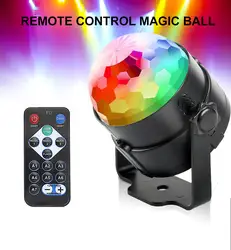KARRONG 7 Цвета мини RGB светодиодный хрустальный магический шар сцене лампы Звук активированного лазерный проектор вечерние Дискотека DJ Light