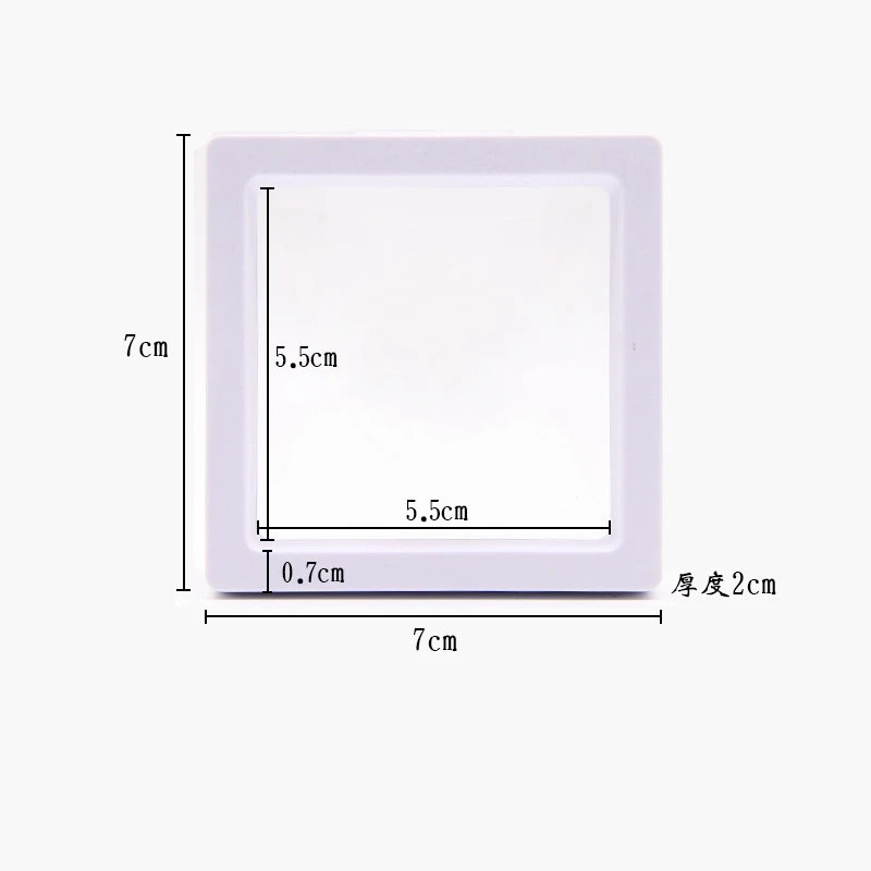 White-7x7cm Коробка для демонстрации ювелирных изделий для создания баланса прозрачной коробки для демонстрации ювелирных изделий подвесной плавающий Чехол-держатель - Цвет: White-7x7cm
