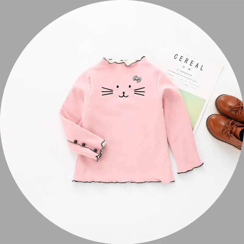 

Winter Girls Clothes 2018 Fashion Children Girls T Shirt Fleece Bottoming Shirts for Kids Top Girls Clothing