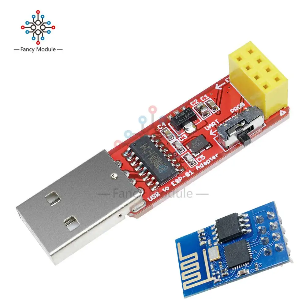 CH340 USB к ESP8266 серийный ESP-01 ESP-01S адаптер беспроводной Wi-Fi плата разработки ESP01 ESP01S программист адаптер модуль - Цвет: Addpter with ESP-01