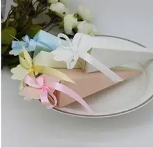 50 pièces/ensemble mignon multicolore boîte-cadeau mariage papier cônes forme boîte à bonbons fête faveurs mariage Emballage bébé douche Emballage B