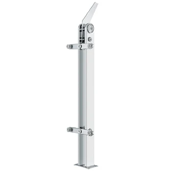 

201 304 Stainless Steel Handrail Pillar Indoor Outdoor Glass Balcony Balustrade Post Hardware Railing Staircase Column
