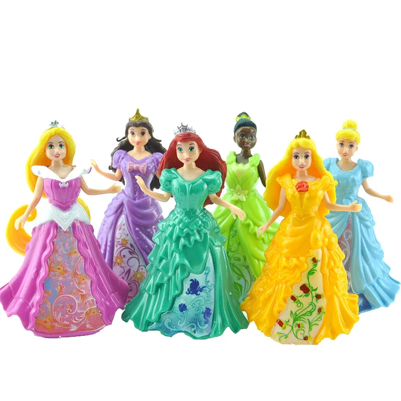 6pcs-set-Dream-world-princess-Cinderella-princess-hair-belle-Toy-Action-Figures-Toys-Soft-Plastic-Dress