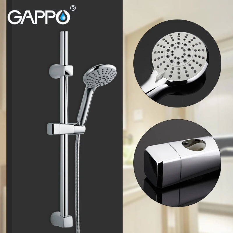 

GAPPO Slide Bar High Quality Wall Mounted Hand Shower Set Stainless Steel with 5Mode Handheld Shower in 1.5M Hose