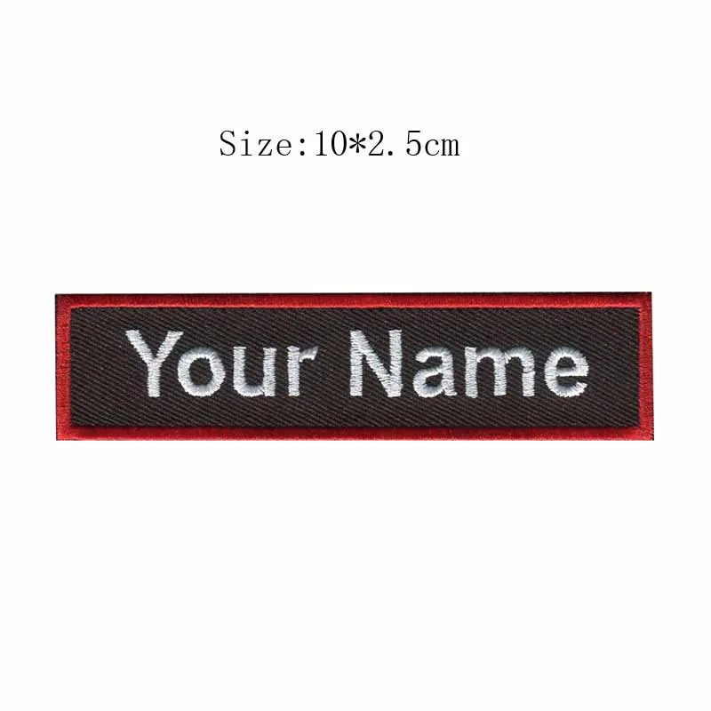 Custom Name 4 Inches Wide Iron On Embroidery Patch For Left Chest/Small  Banner/Stripe Logo/Letter Badge - AliExpress