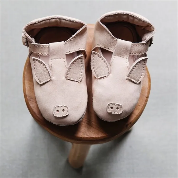 Детская обувь для малышей из натуральной кожи с мультяшными животными; Мокасины с мягкой подошвой; нескользящие ботинки для малышей; Bebe;