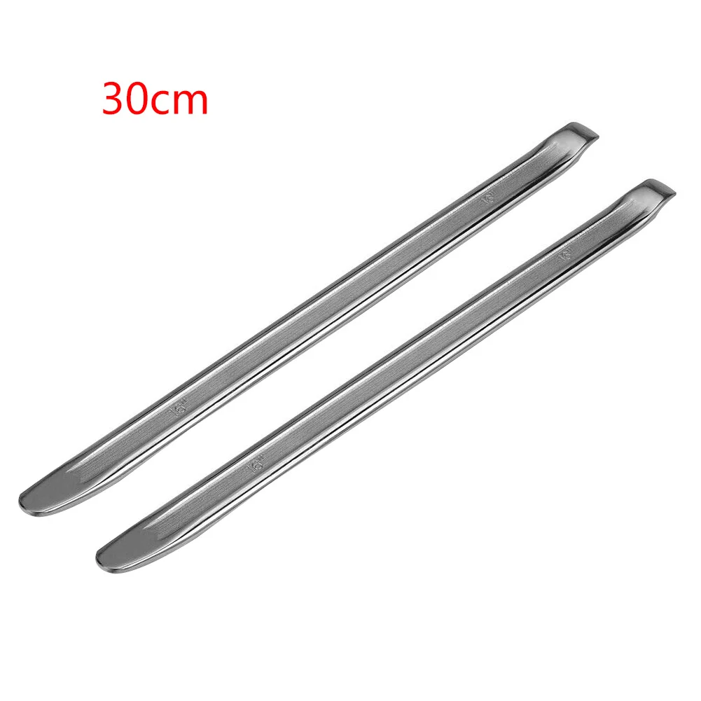 2PCS 30CM 2 шт. сменный стальной прочный открывалка инструменты для ремонта мотоцикла велосипед Профессиональный рычаг для шин практичная велосипедная ложка велосипедный обод - Цвет: 2PCS 30CM
