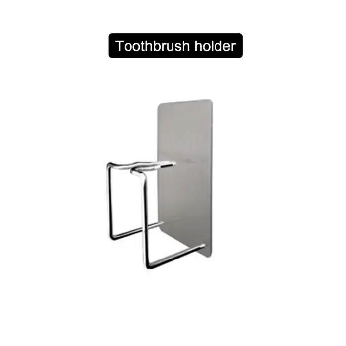 Toothbrush Holder Storage Rack Stainless Steel Wall Hanging Adjustable For Bathroom PAK55