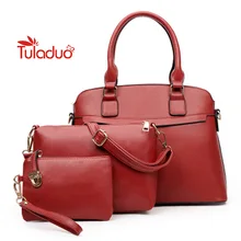 2017 3 Pcs Set Vintage Handbags Women Messenger Bags Female Shell Bag Shoulder Bags Office Lady