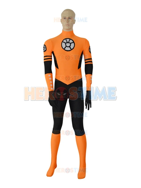 Orange Lantern Costume Custom Made Spandex Lycra Zentai Superhero