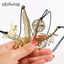 1 шт. Корейская Милая Канцелярия Kawaii металлические золотистые закладки винтаж ключ перо ангел закладки скрепка для книги